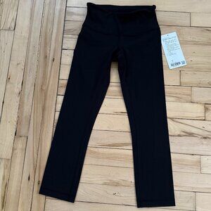 Lululemon Wunder Under Crop, Black Luxtreme, Size 2